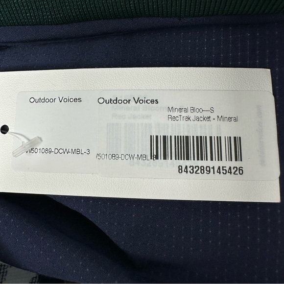 Outdoor Voices NWT RecTrek Hoodie Jacket Floral Blue Green Size S - Picture 13 of 14